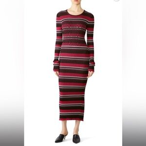 Opening Ceremony Rib Stripe Knit Dress, RTR